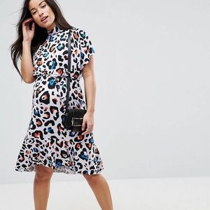 Leopard wrap dress